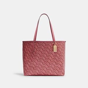 City Tote Bag With Coach Monogram Print